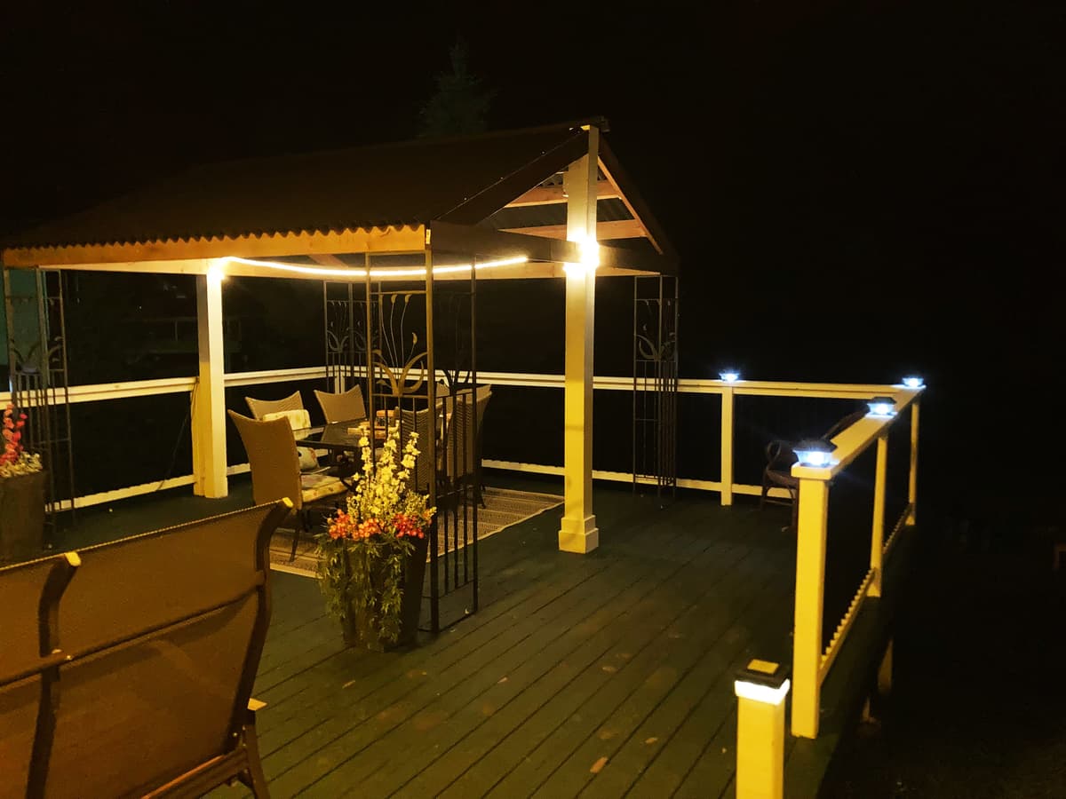 Gazébo en soirée